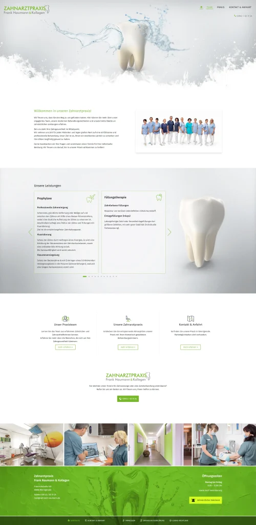 Website Zahnarzt Naumann